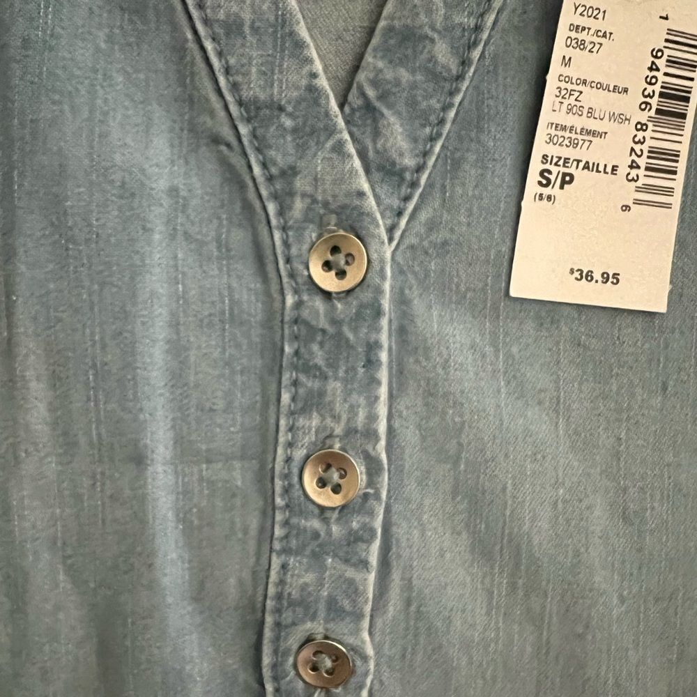 The Children's Place Girls Chambray Shirt Dress Sz 5/6 NWT🏷 so soft! - Picture 10 of 15